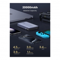 Acumulator extern Ugreen Two-way Fast Charging 20000mAh 20W Grey (25683) thumbnav 4