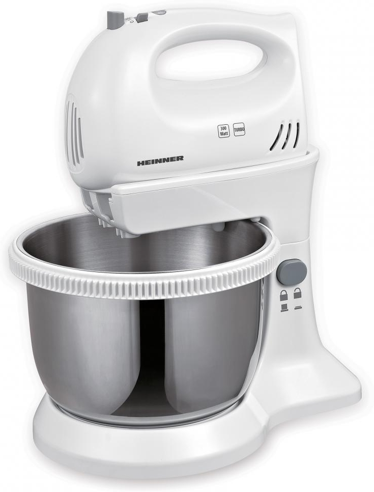 Миксер Стационарный Heinner HMBR300W / 5 скоростей / Серебреннный photo 1