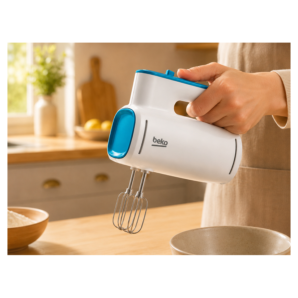 Mixer De mana Beko HMM5400W / 4 viteze / Alb photo 6