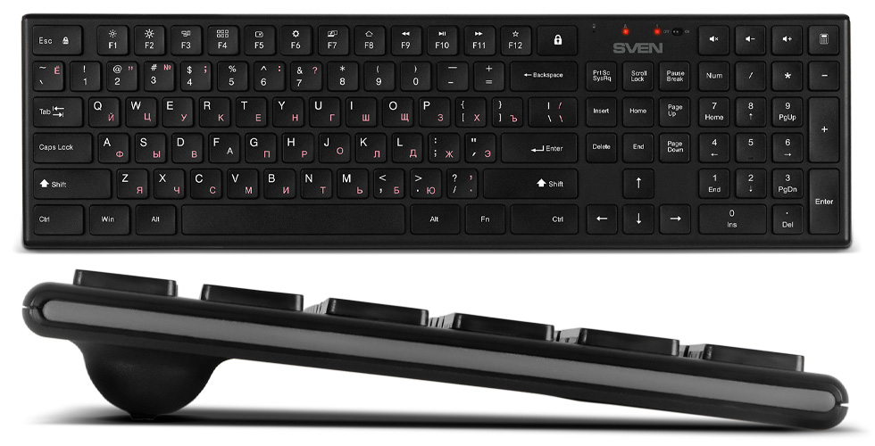 Tastatura + mouse fara fir Sven KB-C2550W / Mecanica photo 10