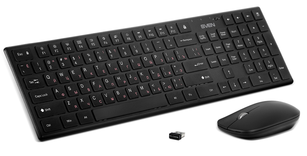 Tastatura + mouse fara fir Sven KB-C2550W / Mecanica photo 12