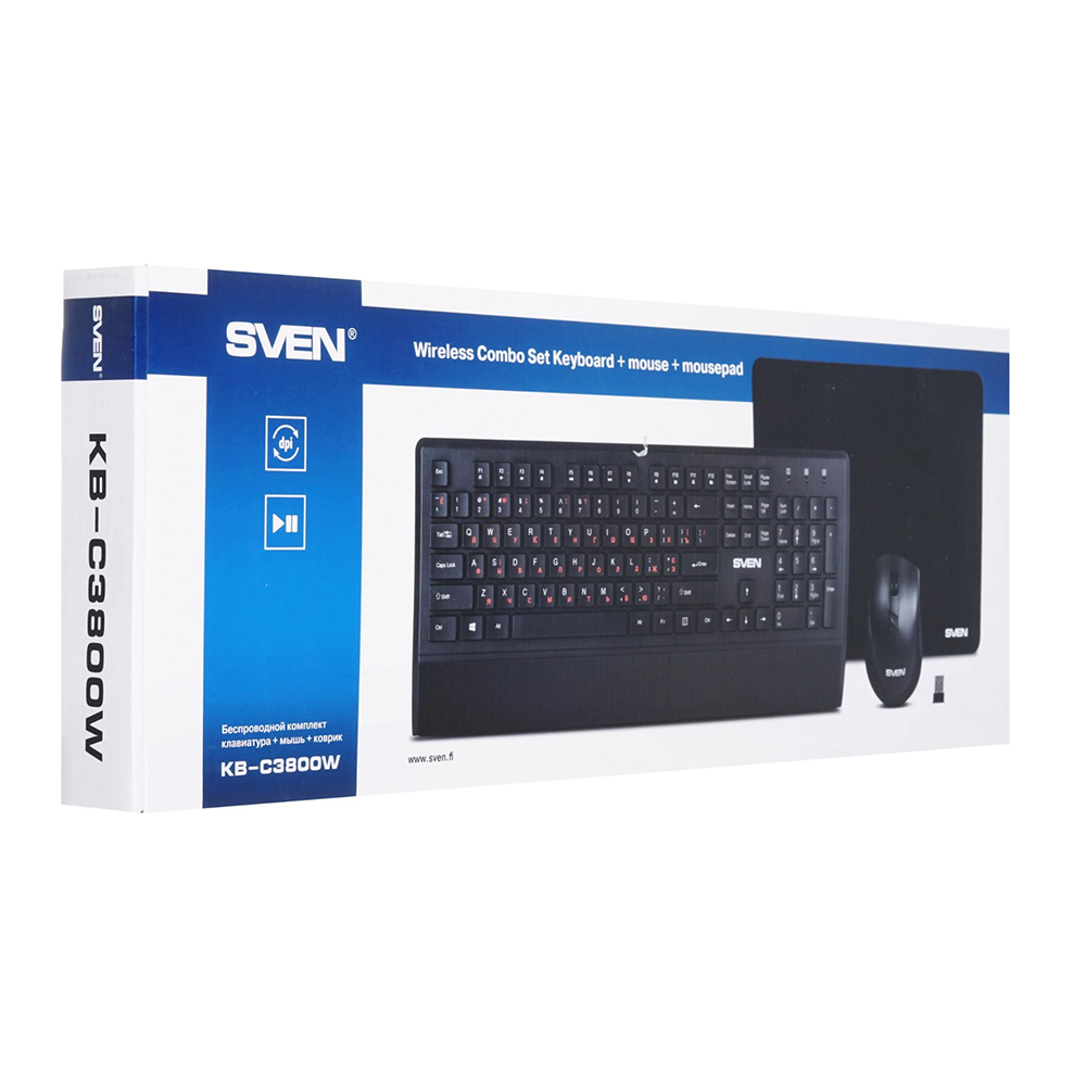 Tastatura + mouse fara fir Sven KB-C3800W / Membrana photo 10