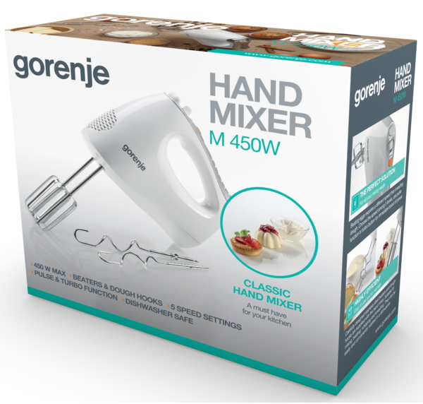 Mixer Fara cana Gorenje M450W / 5 viteze / Alb photo 5