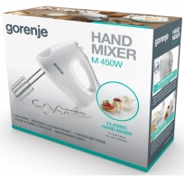 Mixer Gorenje M450W, 450 W, 5 trepte viteza, Alb thumbnav 5