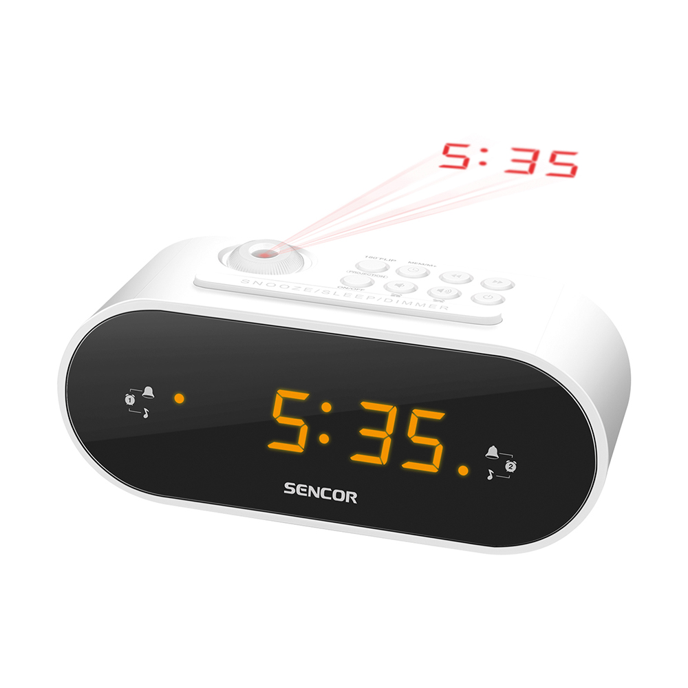 Radio cu ceas Sencor SRC3100W Digital / Alb / Mono photo 1