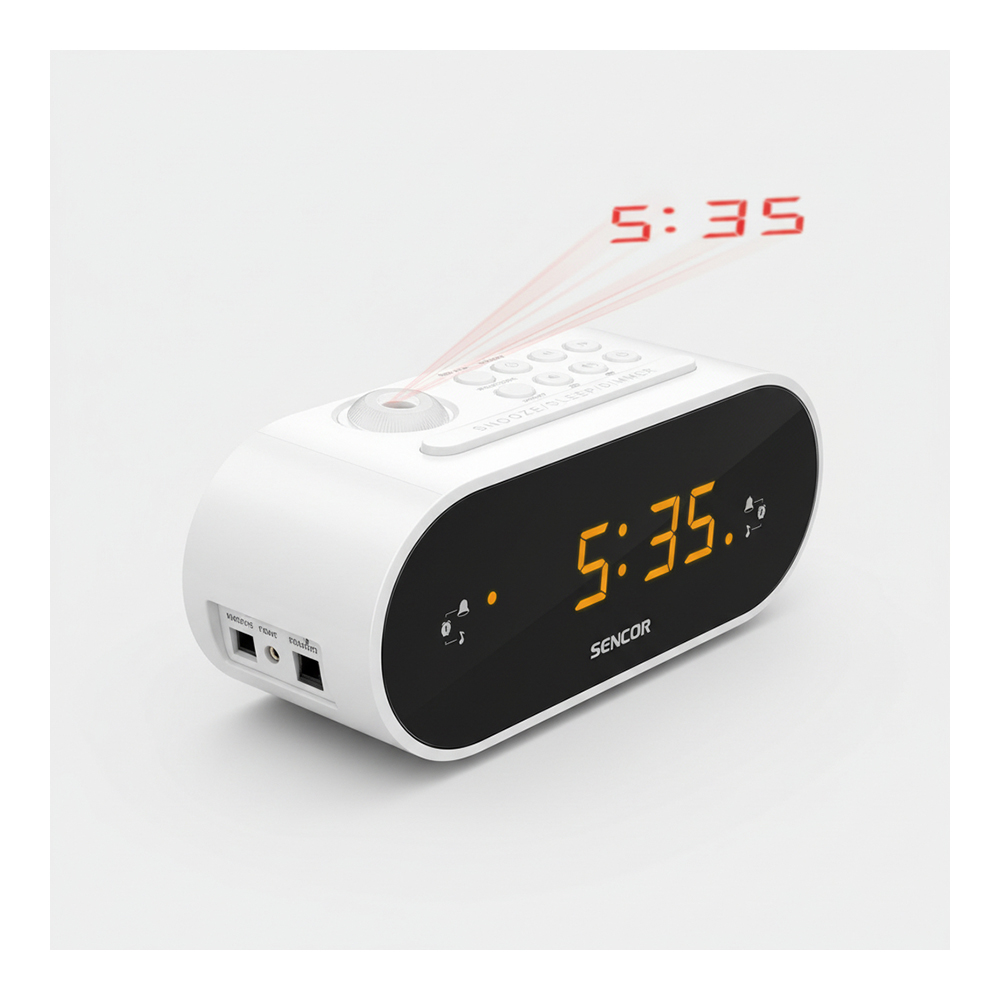 Radio cu ceas Sencor SRC3100W Digital / Alb / Mono photo 3