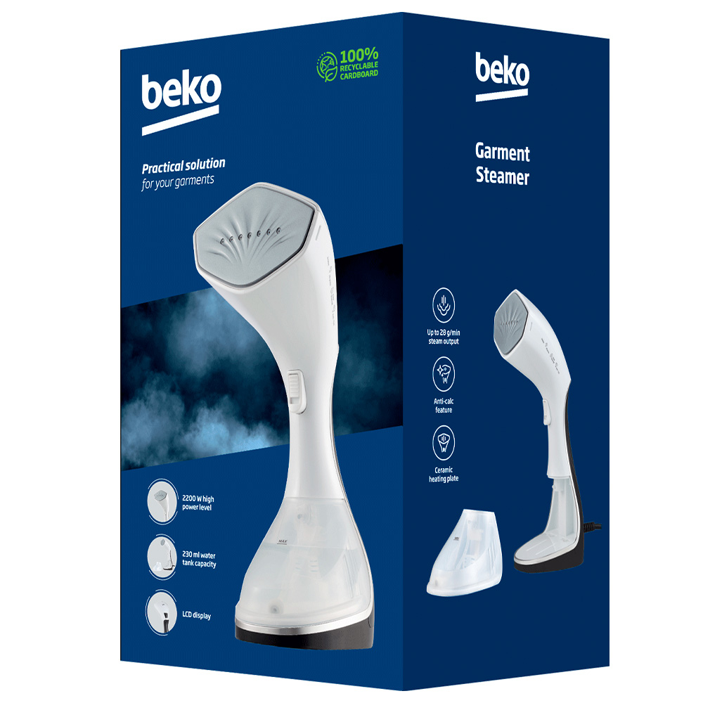 Aparat cu vapori p/u haine Beko STM6120W / 2200 W / Alb photo 5