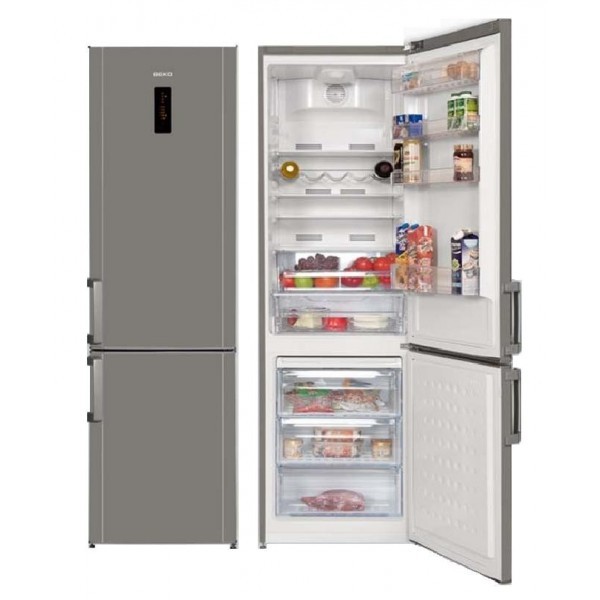 Frigider cu doua usi Beko CN236220X / 321 l / 201 cm / A+ / Gri photo 2