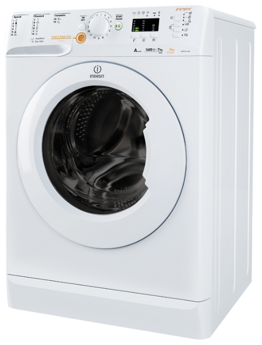 Cтирально-сушильная машина Indesit XWDA751680X 7 кг /1600 об/мин /A /Белый photo 2