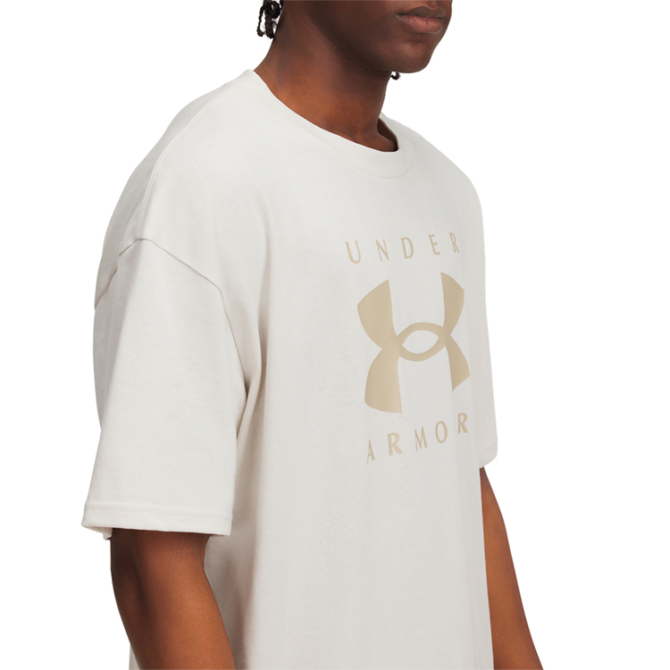 Tricou bărbătesc Under Armour UA M HW OS Branded SS L Alb photo 3