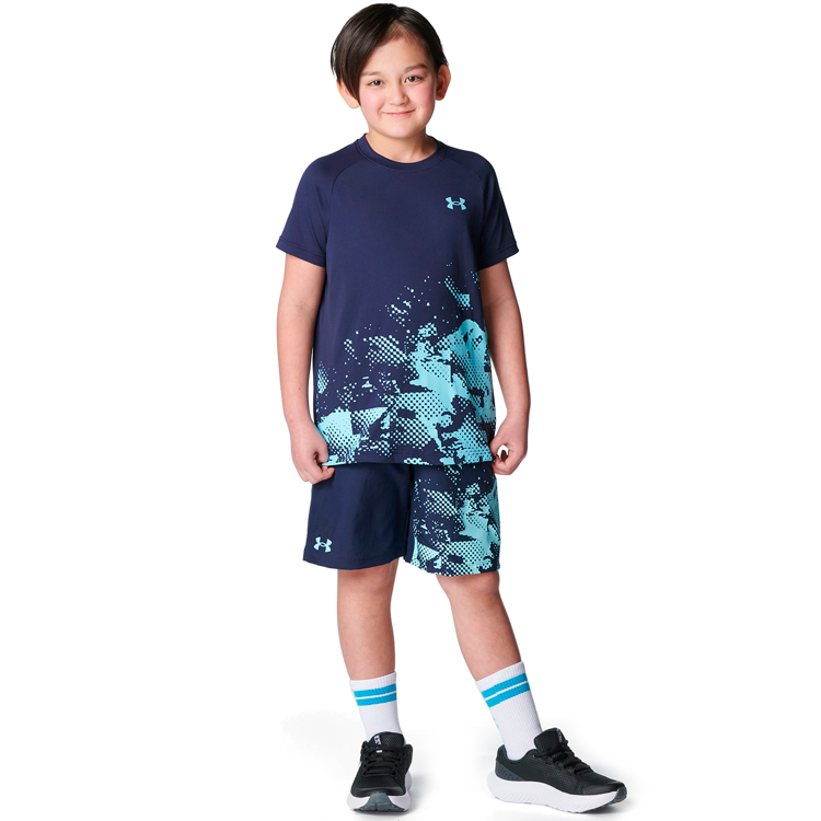 Sorti Under Armour UA Tech Woven Graphic Short L Albastru Barbati photo 2