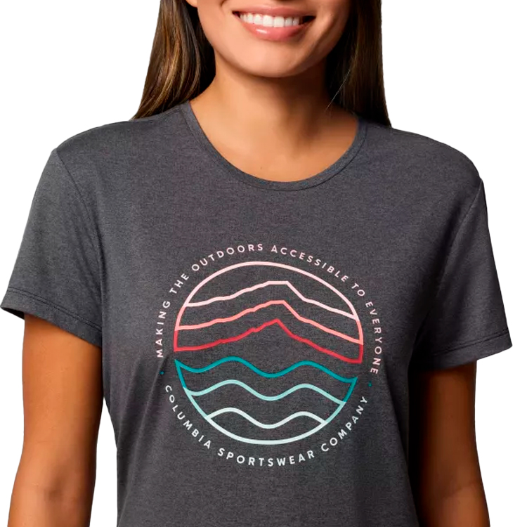 Tricou Columbia Sloan Ridge Graphic SS Tee XS Negru Femei photo 3