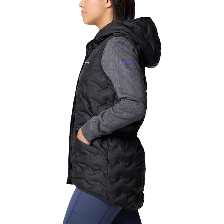 Vesta Columbia Delta Ridge II Down Hooded Vest S Negru Femei photo 2