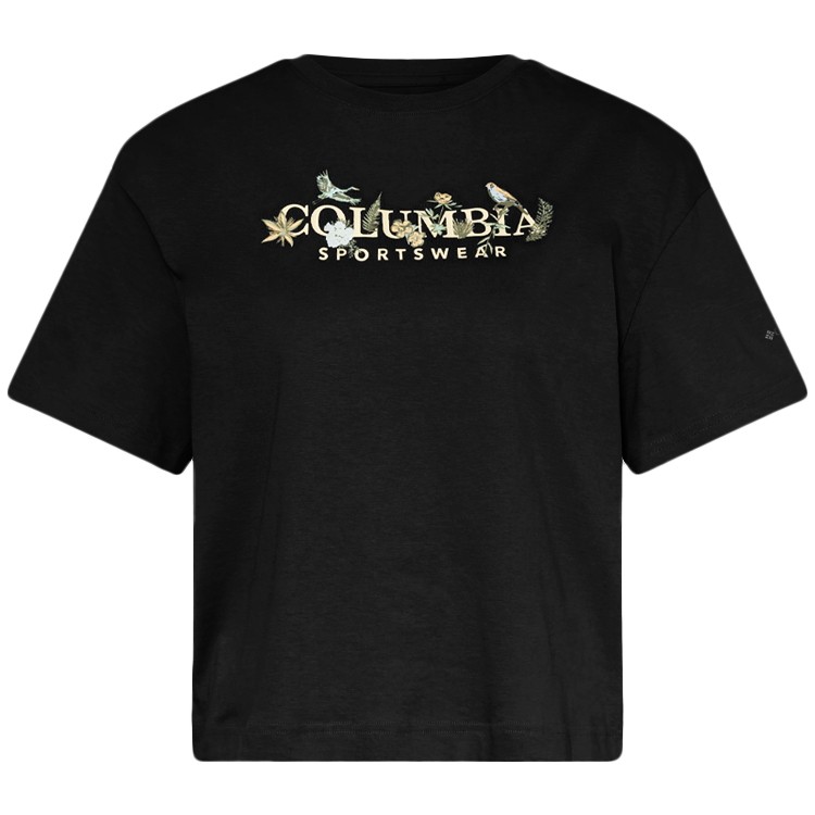 Футболка Columbia Rolling Bend Graphic Relaxed Crop Short Sleeve Shirt XS Черный Женский photo 2