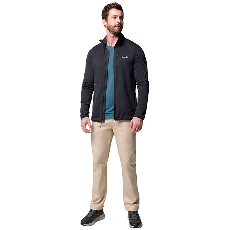 Hanorac pt bărbați Columbia Essential Hike Grid Fleece Full Zip S Negru photo 6