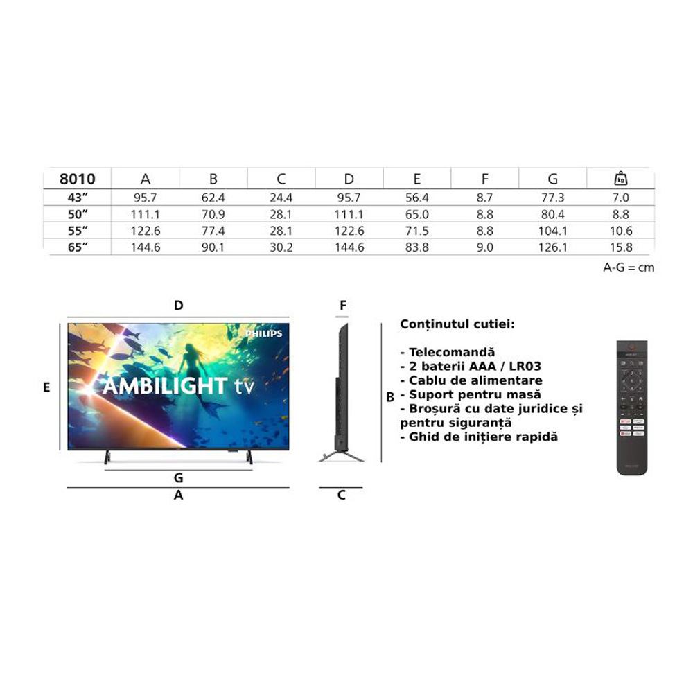Televizor Philips 43PUS8010/12 / 43" / Direct LED / UHD 4K photo 7