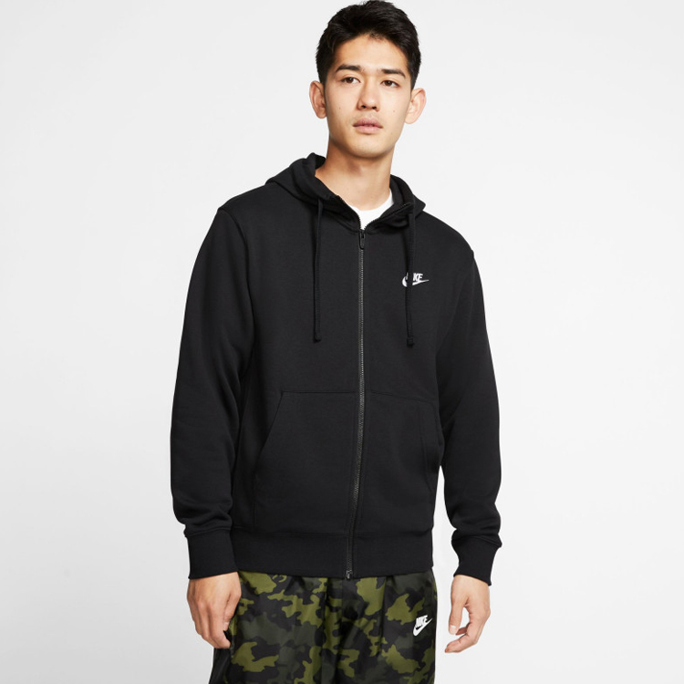 Hanorac pt bărbați Nike M NSW CLUB HOODIE FZ FT M Negru photo 3