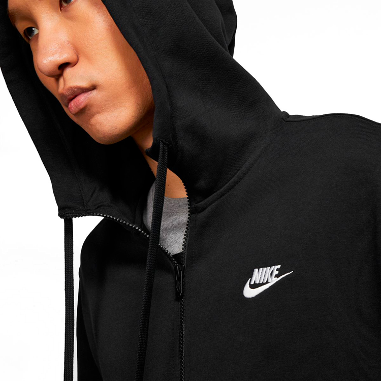 Hanorac pt bărbați Nike M NSW CLUB HOODIE FZ FT M Negru photo 4