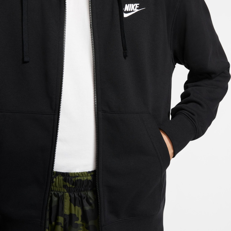 Hanorac pt bărbați Nike M NSW CLUB HOODIE FZ FT M Negru photo 8