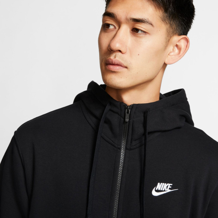 Hanorac pt bărbați Nike M NSW CLUB HOODIE FZ FT M Negru photo 9