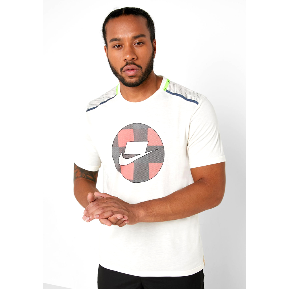 Футболка мужская Nike M NK WILD RUN TOP SS MESH L Бежевый photo 4