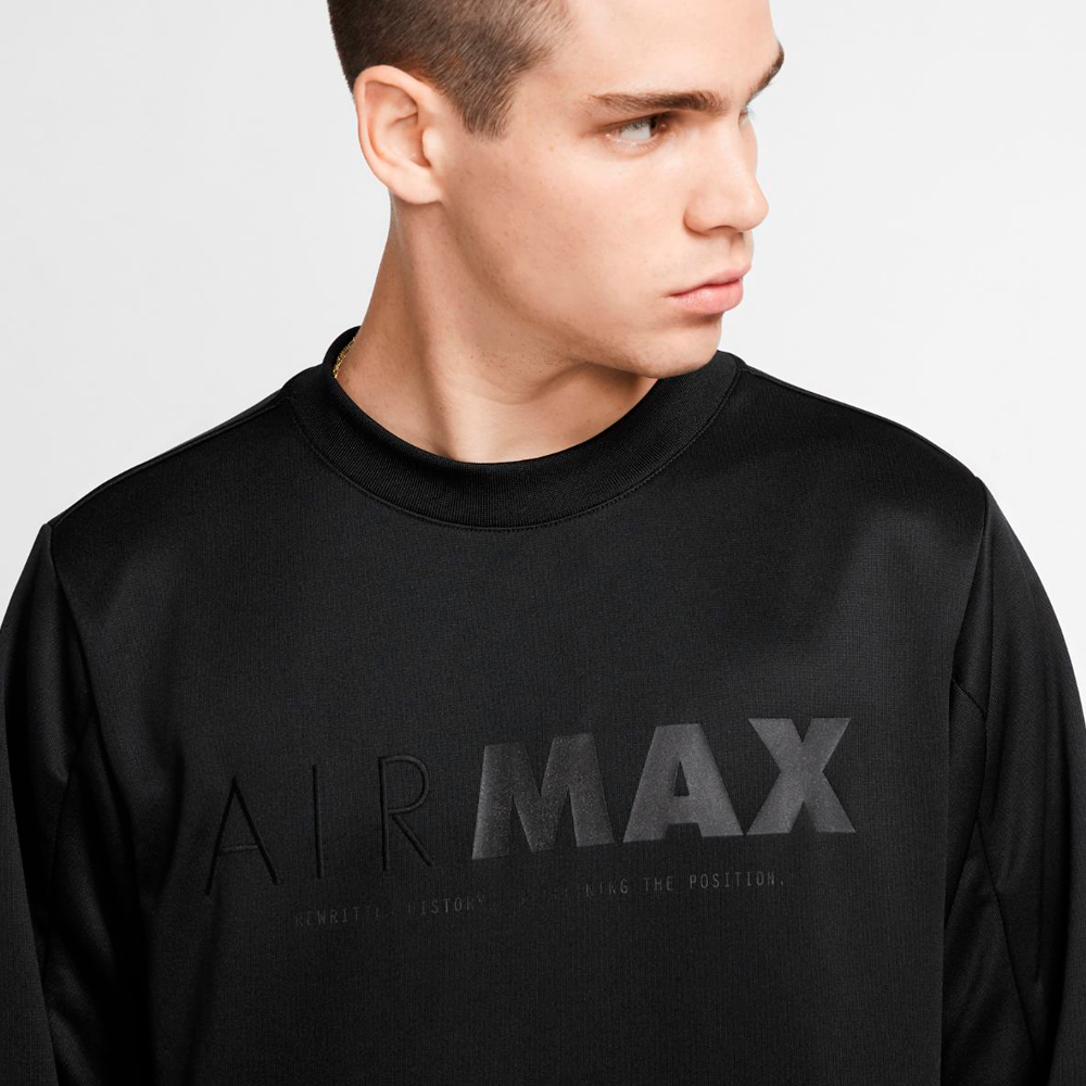 Мужская Толстовка Nike M NSW AIR MAX PK CREW L Черный photo 3