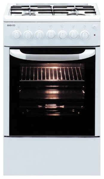 Газовая плита Beko CS51110 / 4 конфорок / 50 см / Белый photo 1 Газовая плита Beko CS51110 / 4 конфорок / 50 см / Белый photo 1