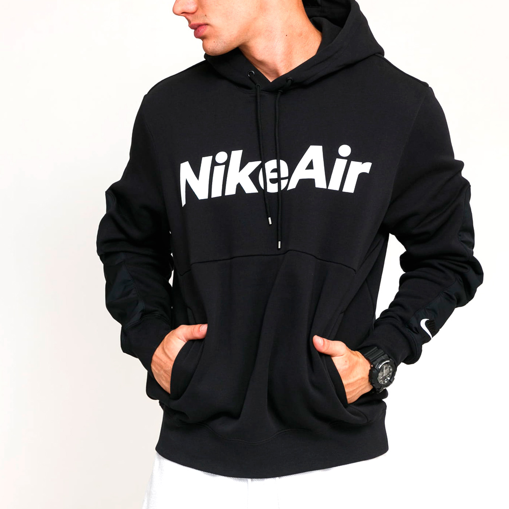 Hanorac pt bărbați Nike M NSW AIR HOODIE PO FLC L Negru photo 2