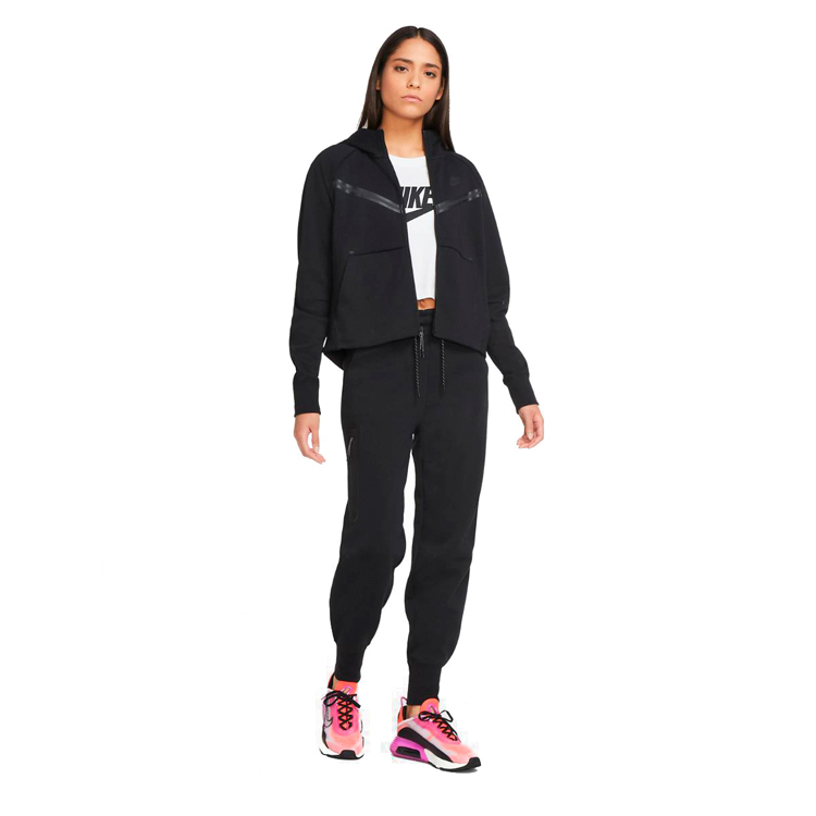 Толстовка Nike W NSW TCH FLC WR HOODIE FZ L Черный Женский photo 9
