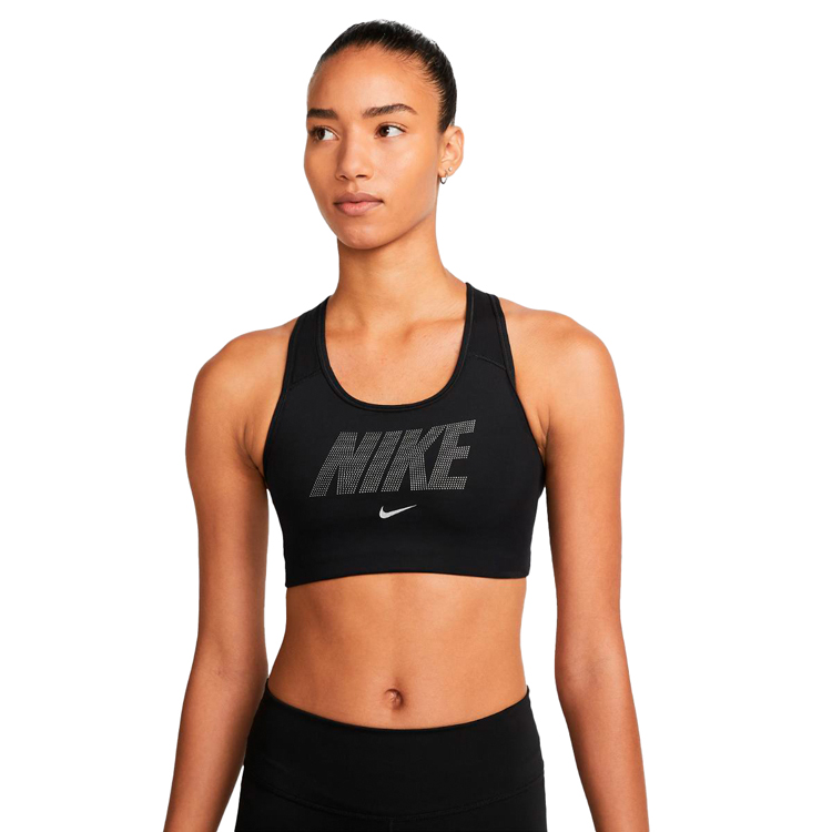 Спортивное бра Nike W NK DF SWSH MTLC GX BRA / Женский / L / Черный photo 2