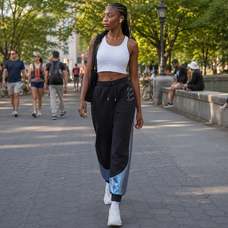 Брюки Nike W NSW GX MR FLC JGGR OPAL XS Черный Женский photo 7