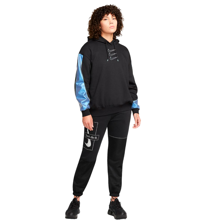 Hanorac Nike W NSW FLC GX HOODIE OPAL XS Negru Femei photo 5