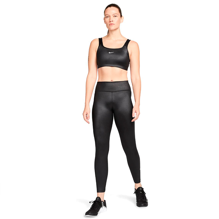 Легинсы Nike W NK ONE DF MV SHNE MR TGT / Женский / XL / Черный photo 4