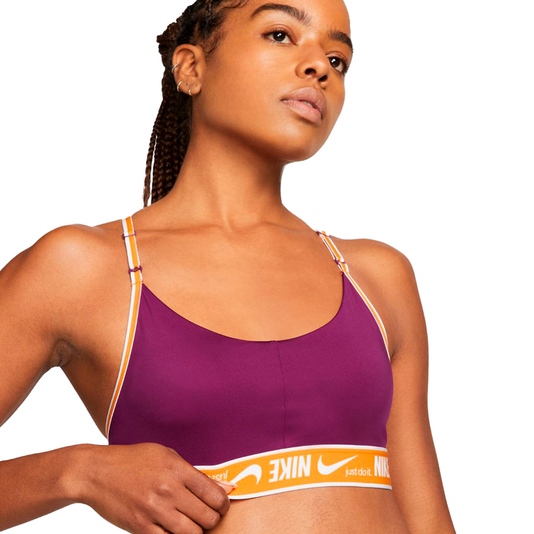 Bra sportive Nike W NK DF INDY LOGO BRA / Femei / S / Bordo photo 4