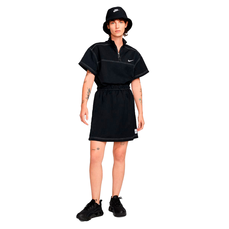 Rochie Nike W NSW SWSH WVN SS DRESS XS Negru Femei photo 3