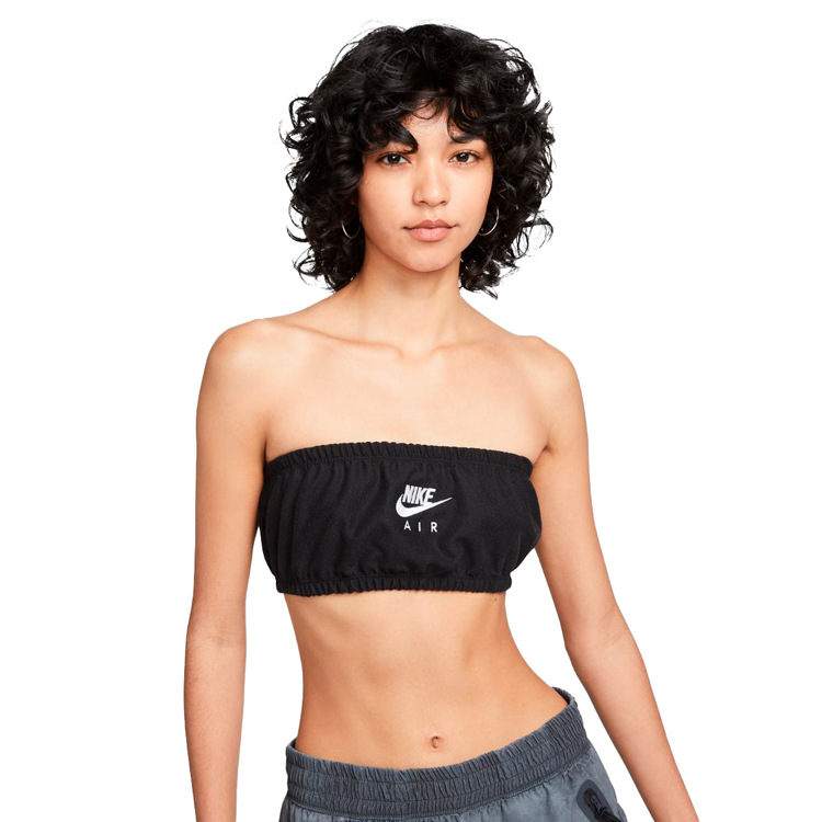 Bra sportive Nike W NSW AIR PIQUE TOP BANDEAU S Negru Femei photo 2