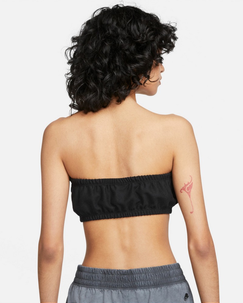 Bra sportive Nike W NSW AIR PIQUE TOP BANDEAU S Negru Femei photo 4