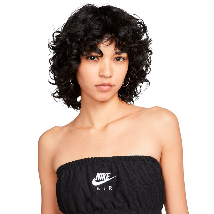 Bra sportive Nike W NSW AIR PIQUE TOP BANDEAU S Negru Femei photo 6