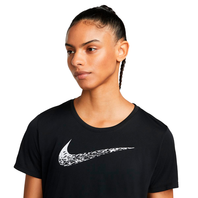 Tricou Nike W NK SWOOSH RUN SS TOP / Femei / L / Negru photo 4