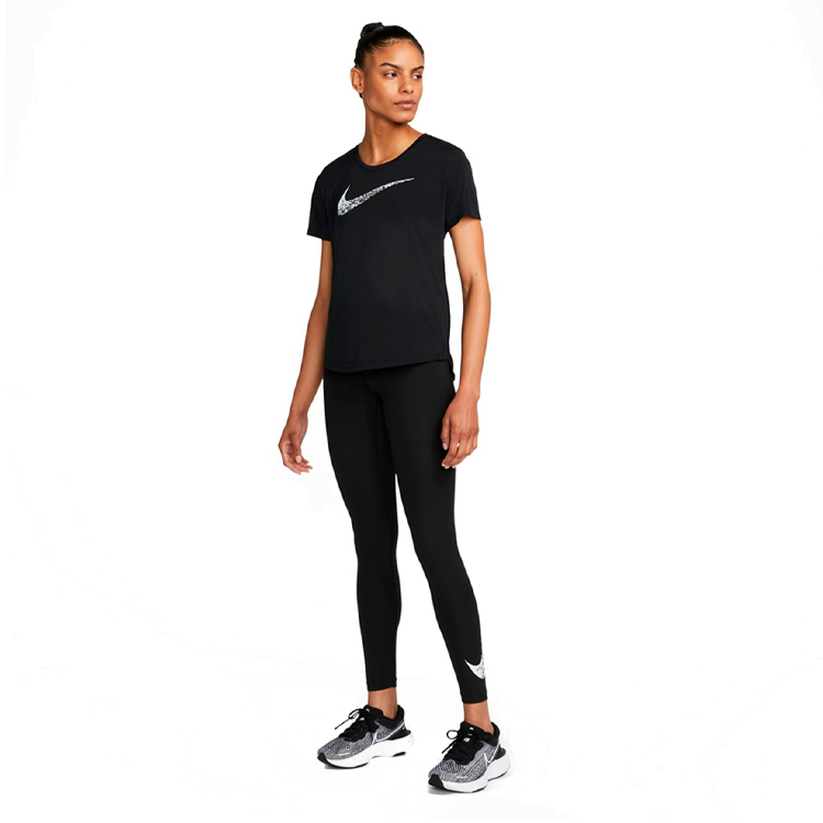 Tricou Nike W NK SWOOSH RUN SS TOP / Femei / L / Negru photo 5