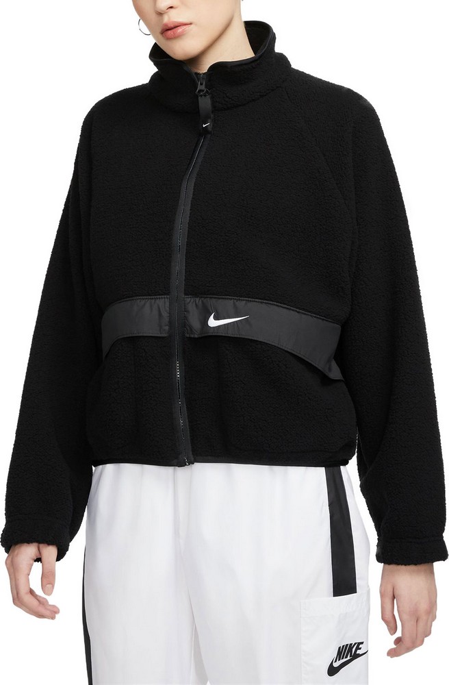 Scurta Nike W NSW ESSNTL SHRPA JKT XS Negru Femei photo 2