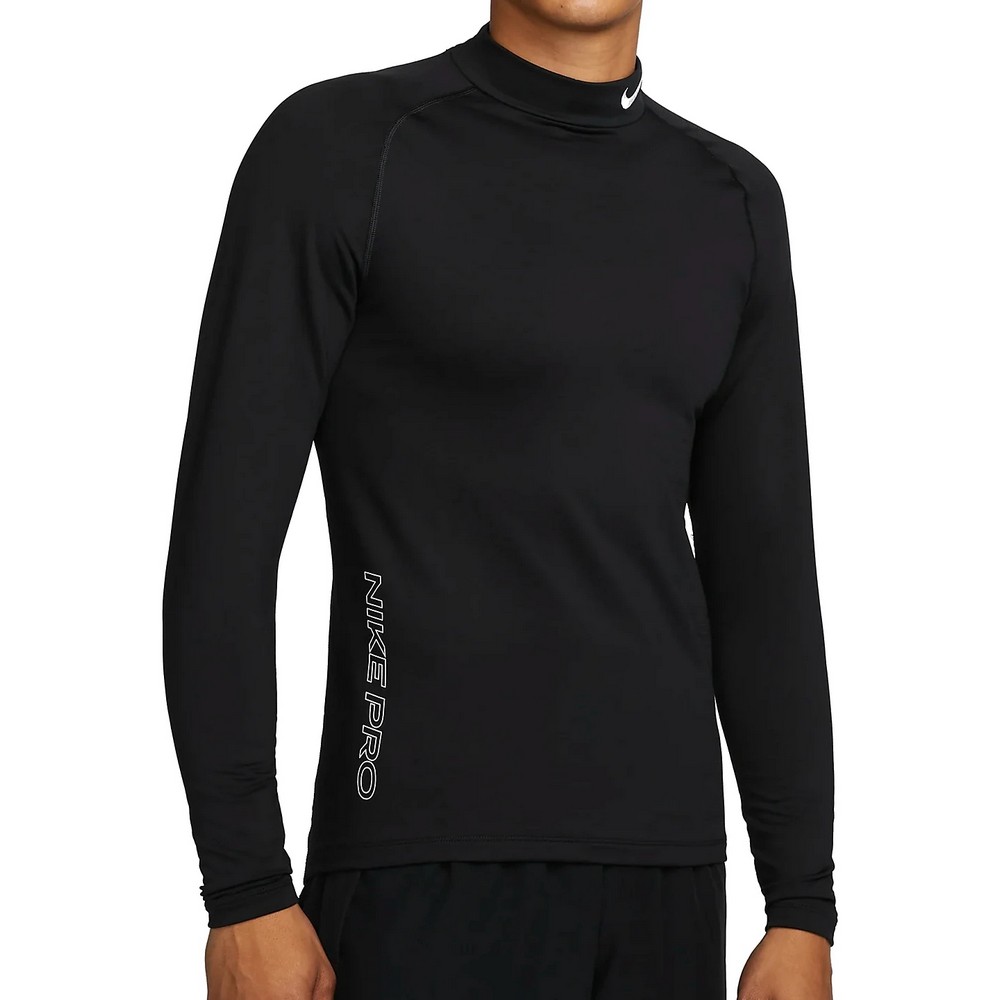 Hanorac pt bărbați Nike M NP TOP WARM LS MOCK S Negru photo 3