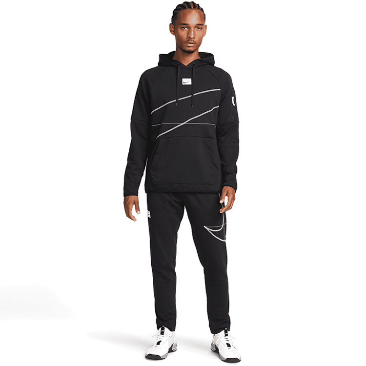 Hanorac pt bărbați Nike M NK DF Q5 FLC PO S Negru photo 2