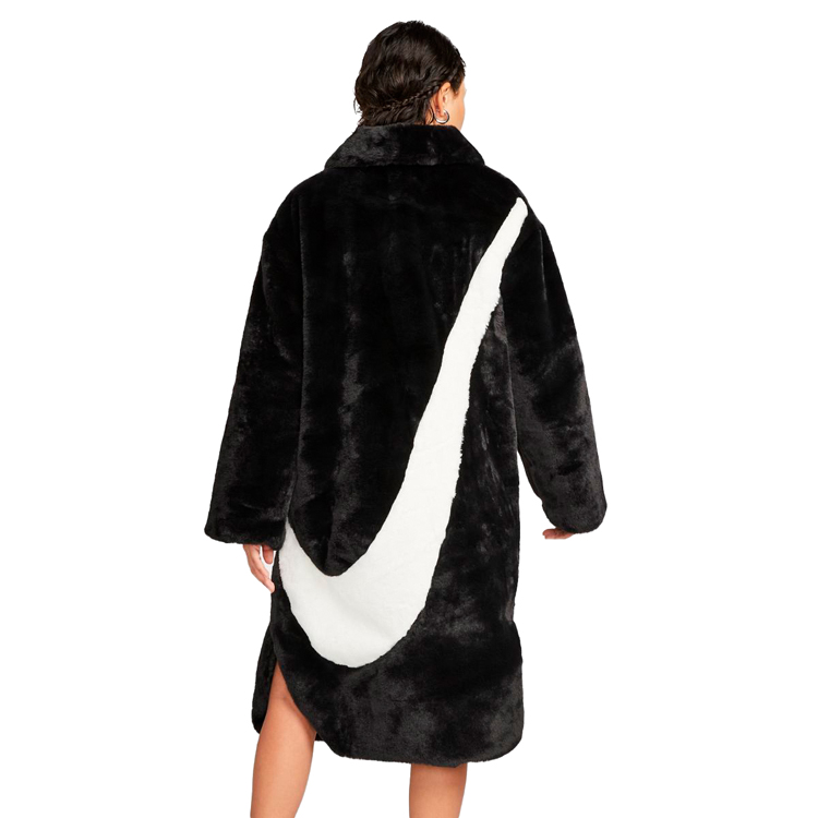 Scurta Nike W NSW FX FUR GFX AOP LNG JKT M Negru Femei photo 3