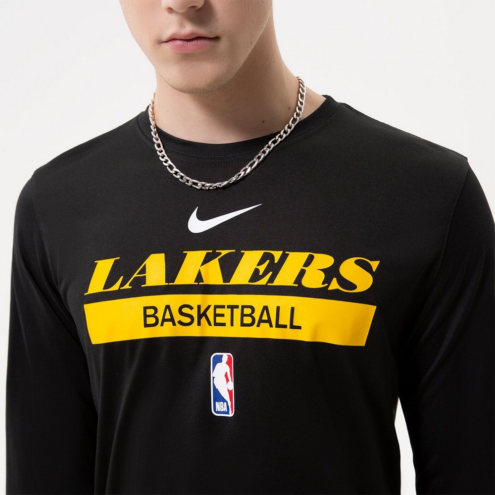 Hanorac pt bărbați Nike LAL M NK DF ES PRT GPX LS TEE M Negru photo 3