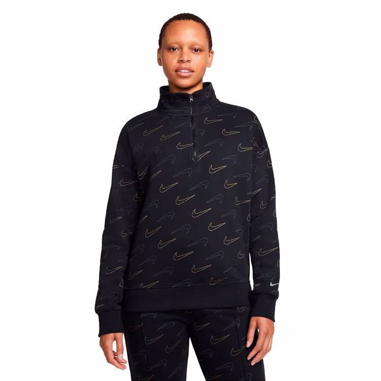 Толстовка Nike W NSW FLC TREND QZ AOP