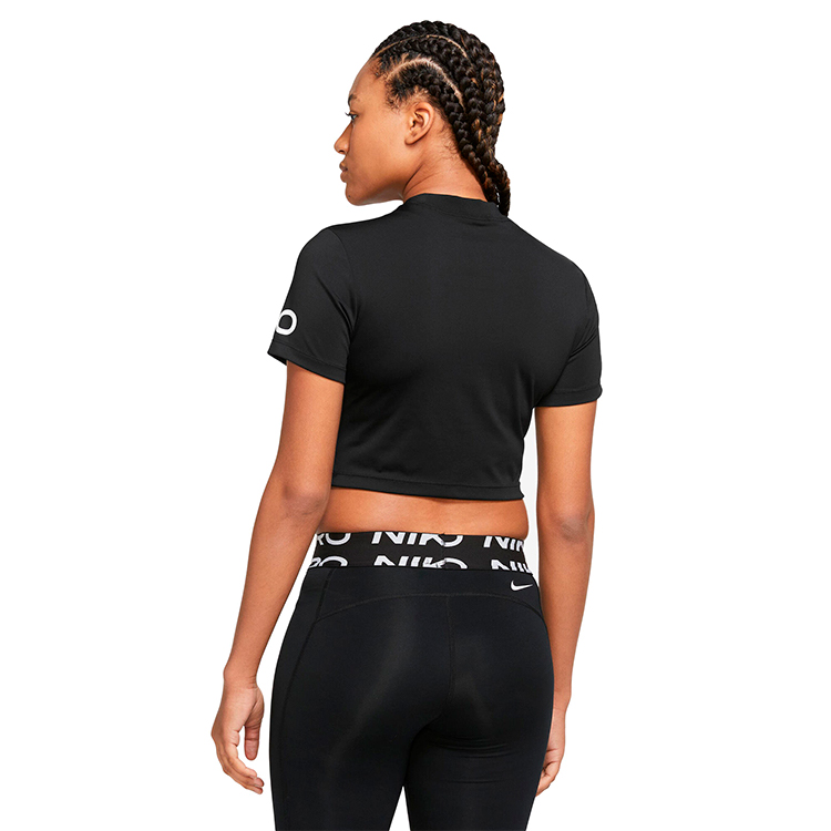 Tricou Nike W NP DF GRX SS CROP TOP / Femei / M / Negru photo 2