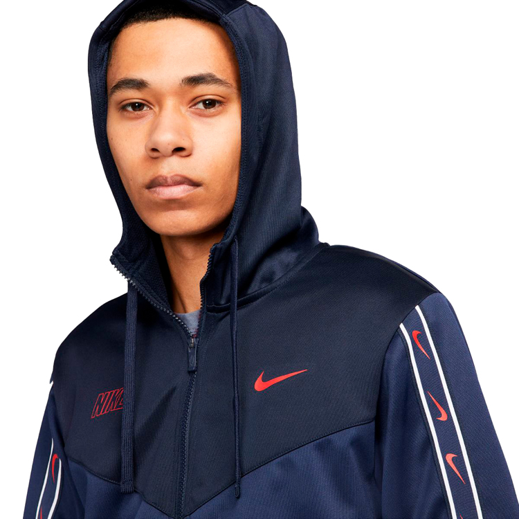 Мужская Толстовка Nike M NSW REPEAT SW PK FZ HOODY XS Синий photo 3