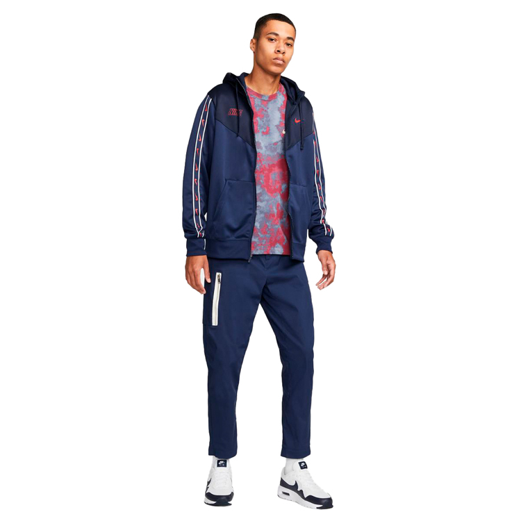 Мужская Толстовка Nike M NSW REPEAT SW PK FZ HOODY XS Синий photo 5