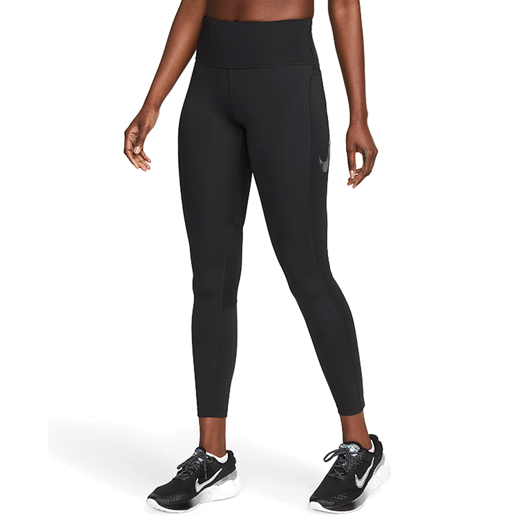 Легинсы Nike W NK DF FST MR 7/8 TGHT SW HBR / Женский / XS / Черный photo 2